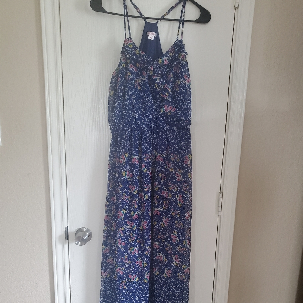 Xhilaration Maxi Dress blue size Medium
